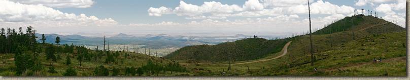 Pan shot from the top of Mount Elden in Flagstaff.